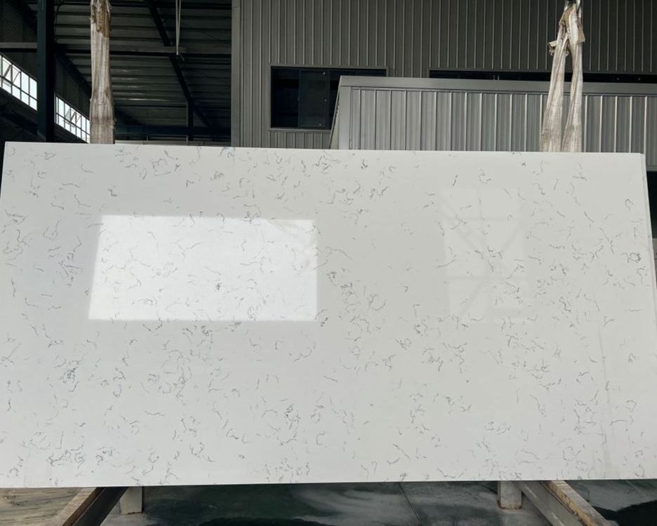 factory wholesale cheap quartz slab synthetic kitchen countertops white quartz slab