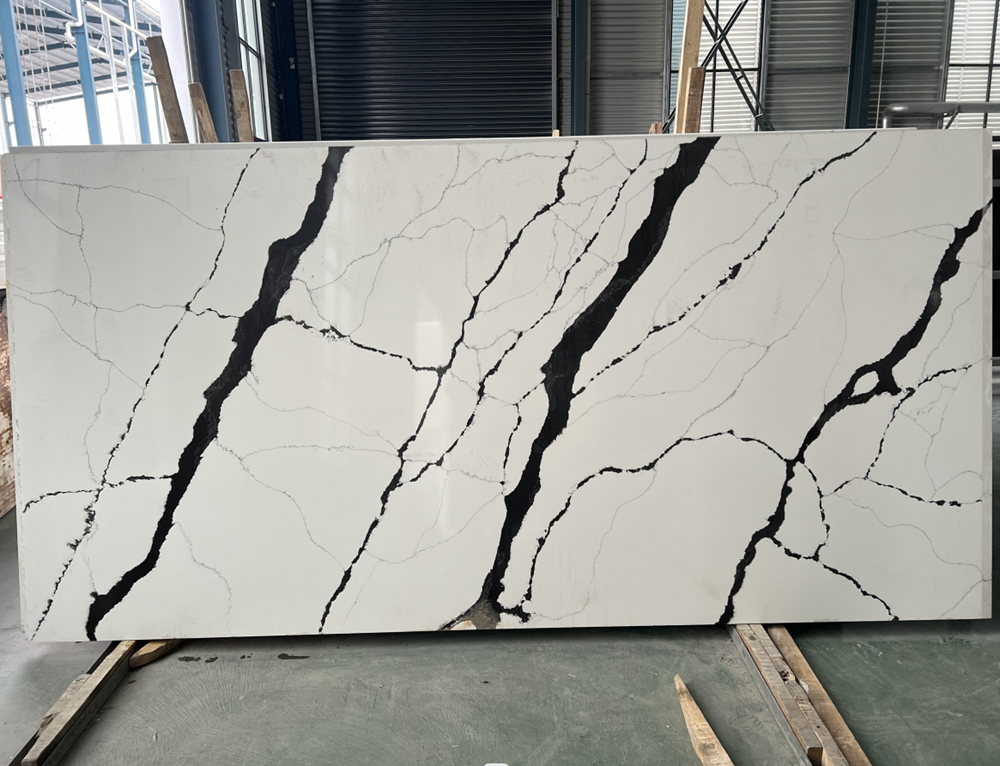 calacatta white grey veins natural marble artificial stone slabs wholesale kitchen countertops quartz slab