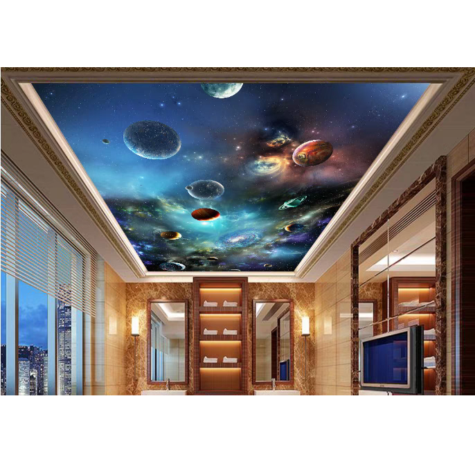 2024 new clear pvc stretch ceiling film 3D effect stretch ceiling film pvc manufacturer for hotel bedroom living room