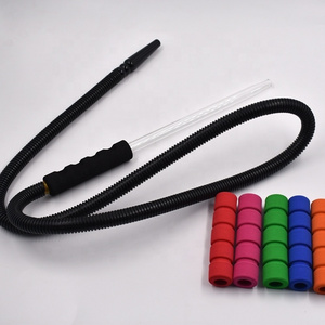 OEM high quality glass tube handle disposable hookah pipe shisha hose