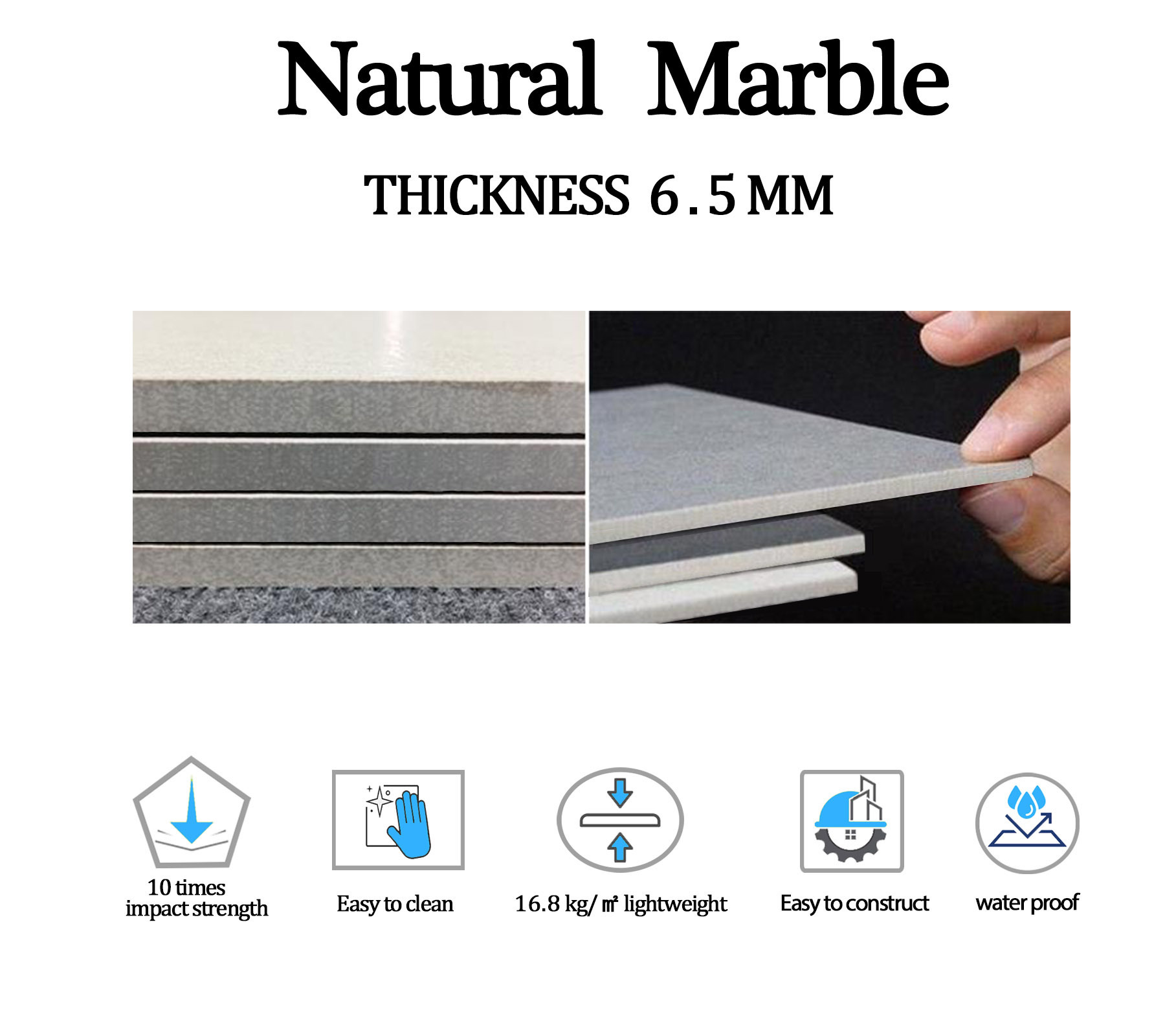 wholesale price lightweight marble thin marble slab flexible cladding material marble wall panels for Home Decoration