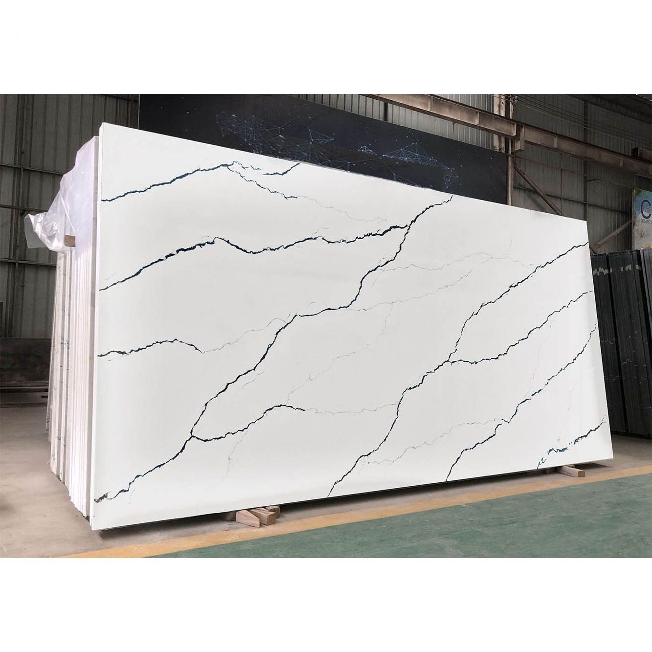 factory wholesale cheap quartz slab synthetic kitchen countertops white quartz slab