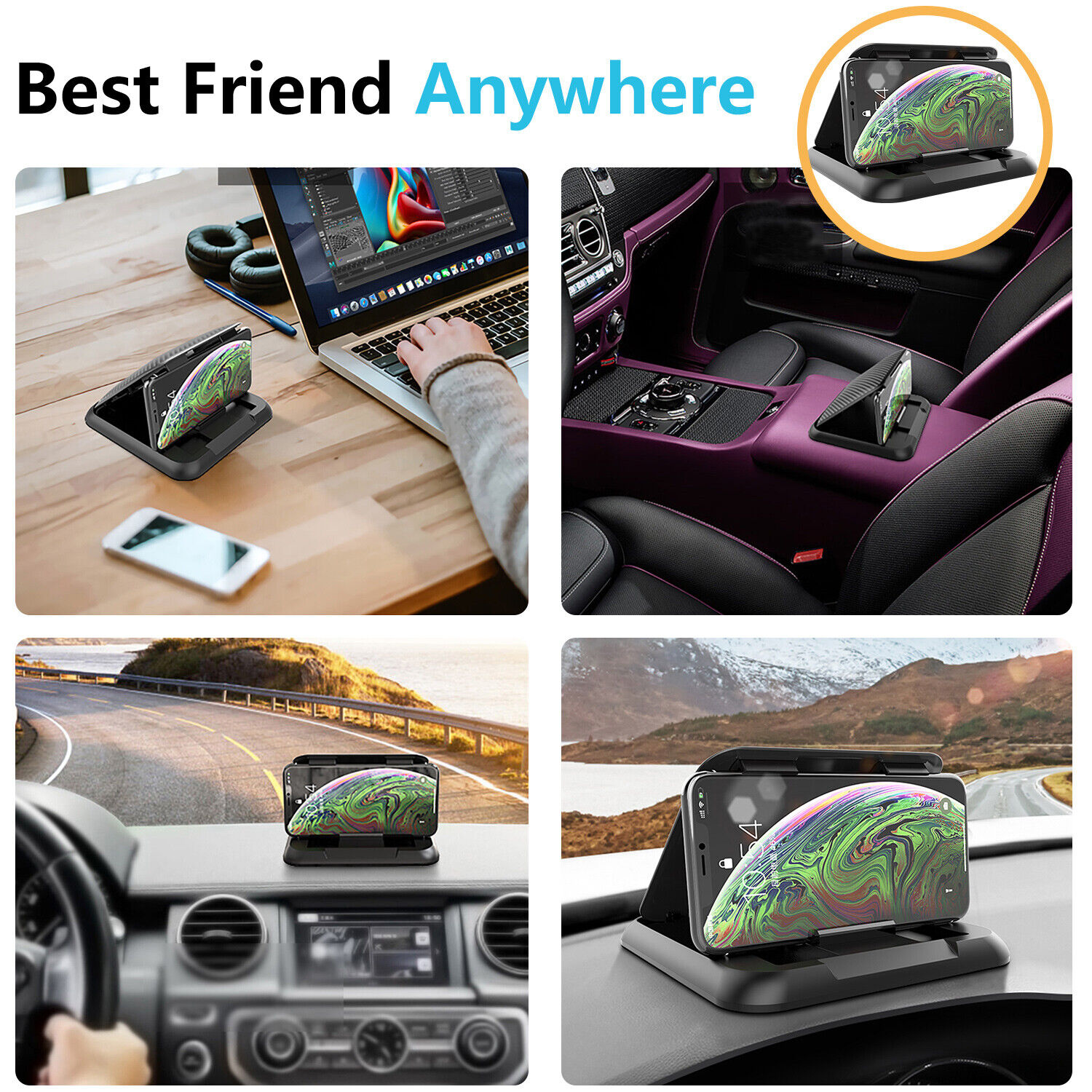 Multi Function Car Dashboard Gps Cell Phone Holder Car Phone Mount Stand Car Pad Mat Cradles Clamp For Mobile Smart Phone