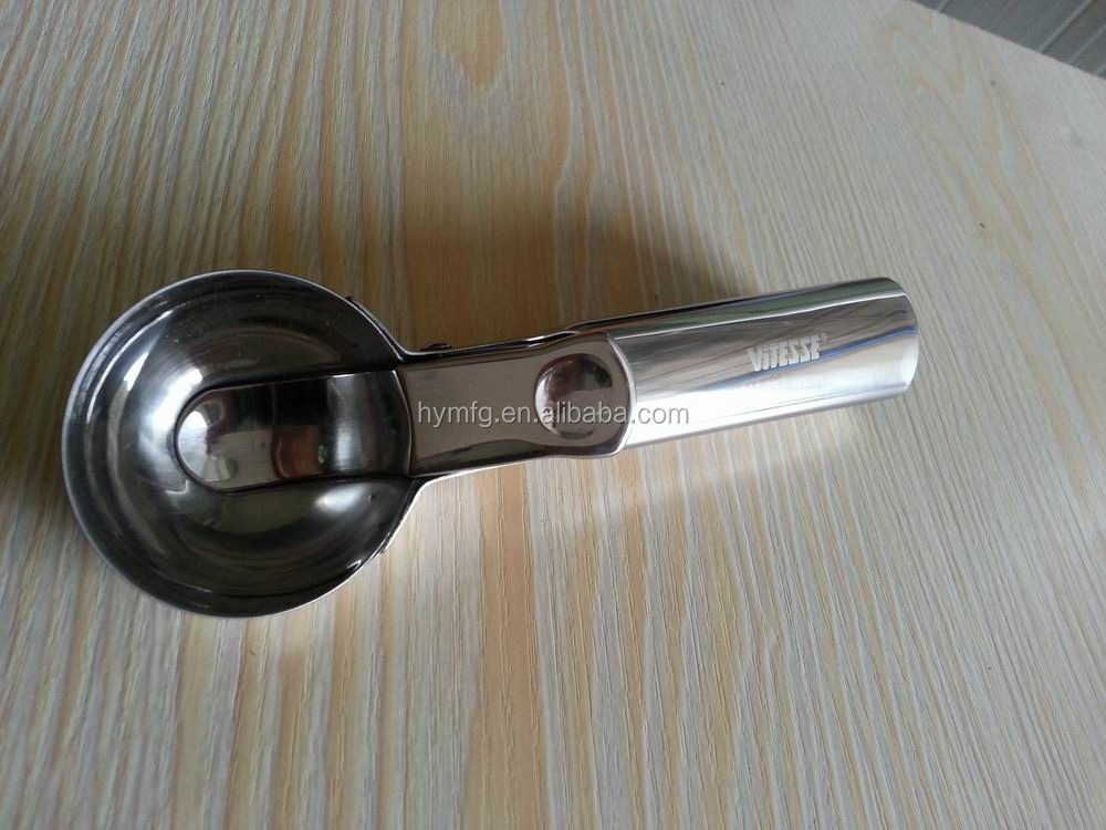 good quality  engraved ice cream Ball scoop spoon stainless steel