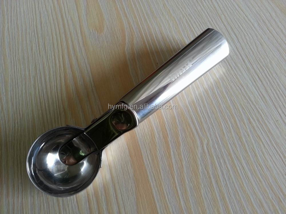 good quality  engraved ice cream Ball scoop spoon stainless steel