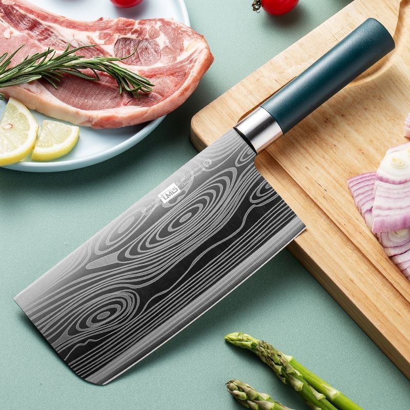 Yangjiang Professional Stainless Steel Damascus Engraving Kitchen Chopper Knife