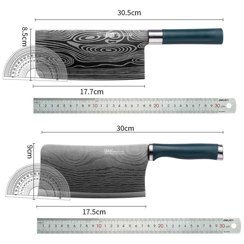 Yangjiang Professional Stainless Steel Damascus Engraving Kitchen Chopper Knife