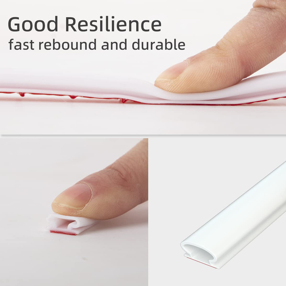 19.6 ft Rubber Doors & Windows Weather Stripping Soundproof Insulation Strip Self-Adhesive Door Frame Gap Blocker Seal Strip