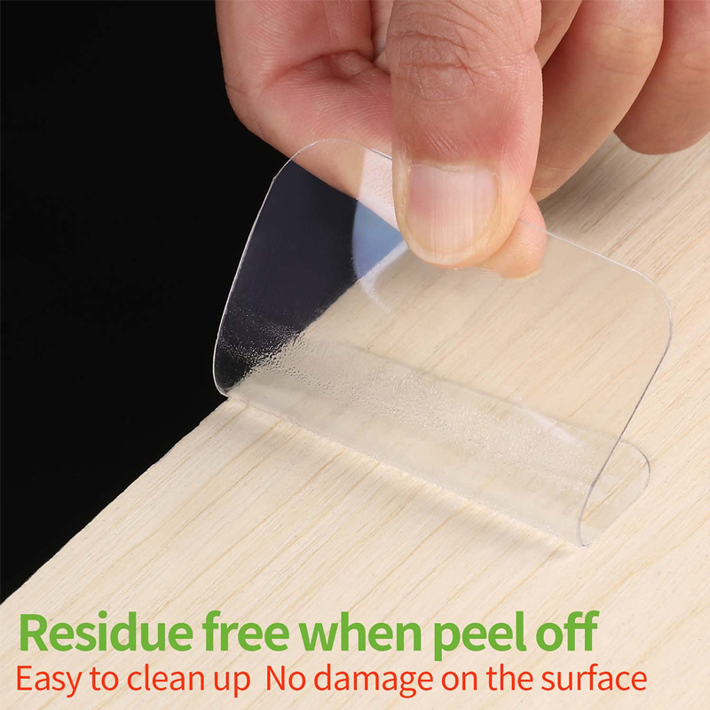 Clear Double Sided Adhesive Pads Mounting Gel Tape Two Sided Precut Squares Tape Sticky Tack Double Sided Nano Tape