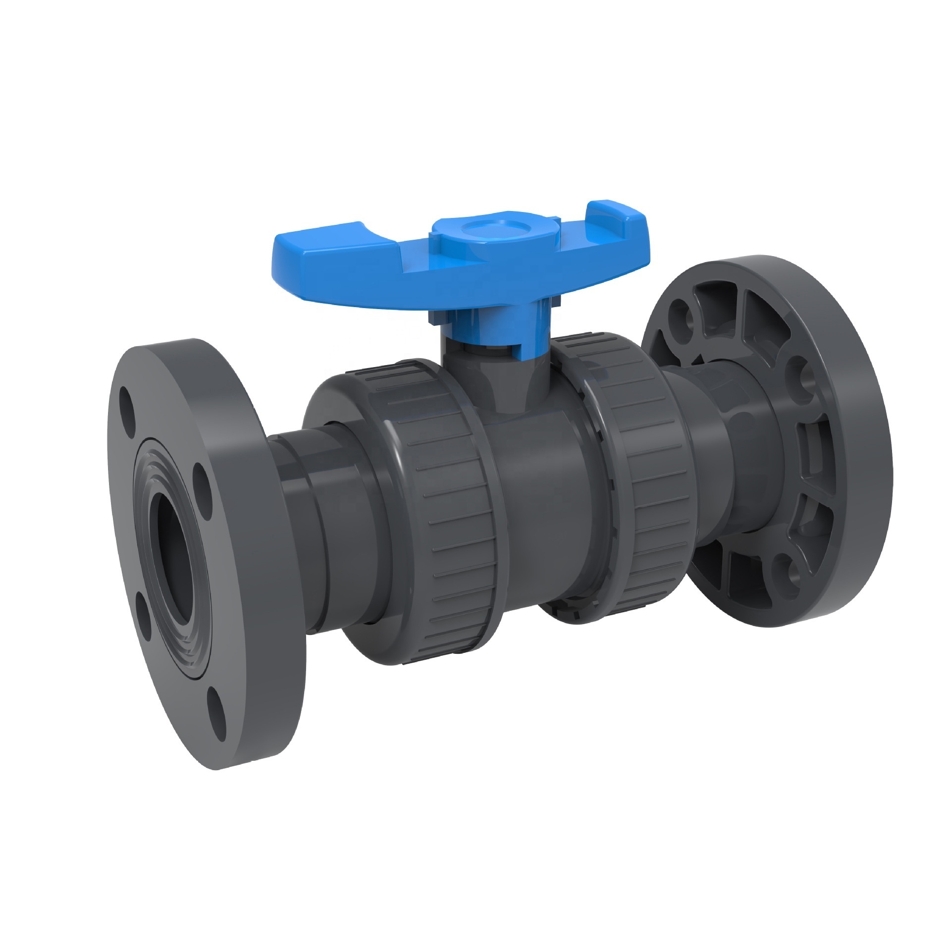 OEM ODM PVC Double Union Ball Valve DN50 for Water Media Hydraulic Power General Application True Union Ball Valve for Pipe