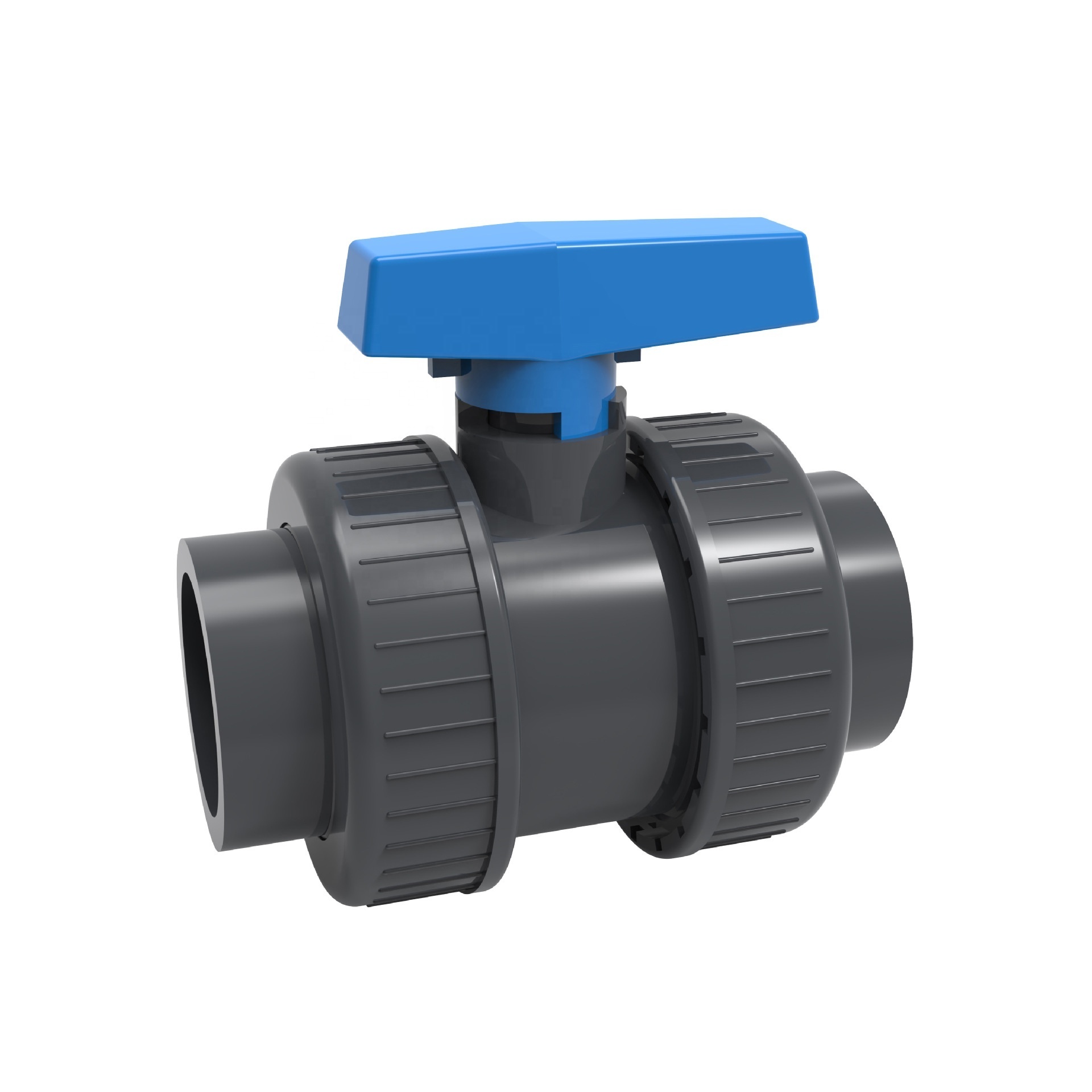 OEM ODM PVC Double Union Ball Valve DN50 for Water Media Hydraulic Power General Application True Union Ball Valve for Pipe