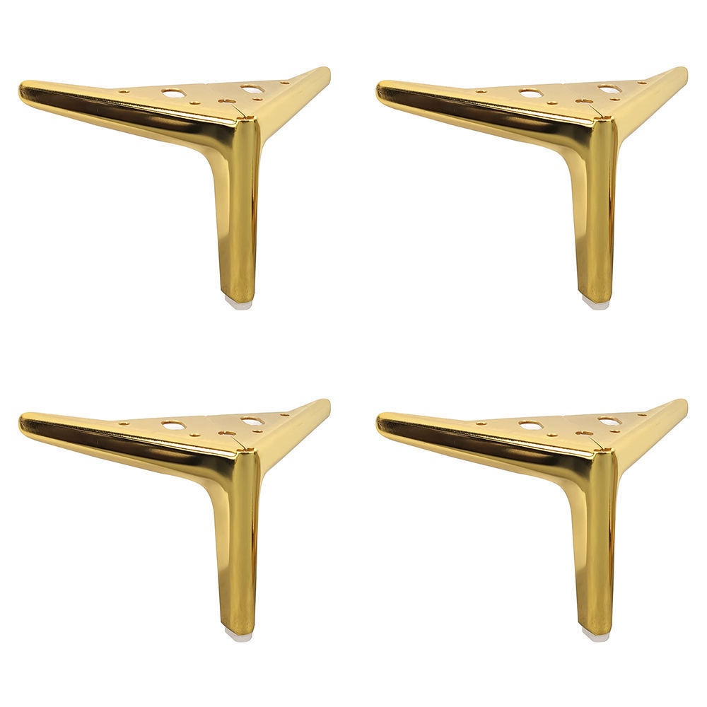 Support OEM Gold Brass Steel Furniture Feet Sofa Leg Iron Tapered Chair BedSide Bed Chrome Cabinet Metal Sofa Leg