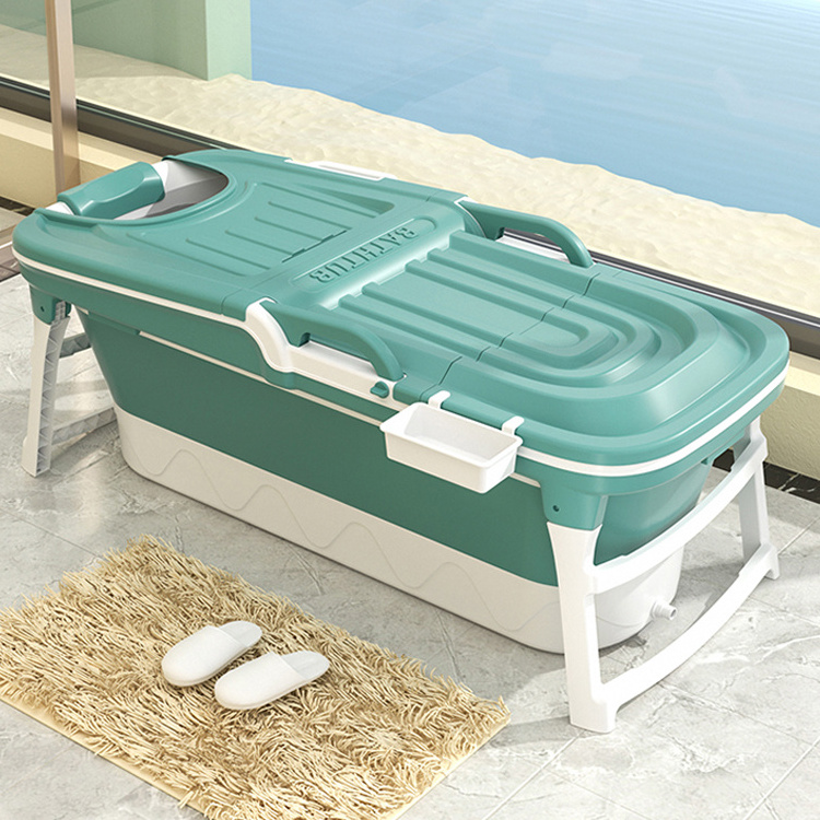 Wholesale high quality luxury version 1500MM foldable thickening plastic adult portable folding bathtub