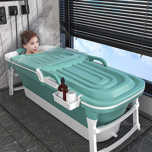 Wholesale high quality luxury version 1500MM foldable thickening plastic adult portable folding bathtub