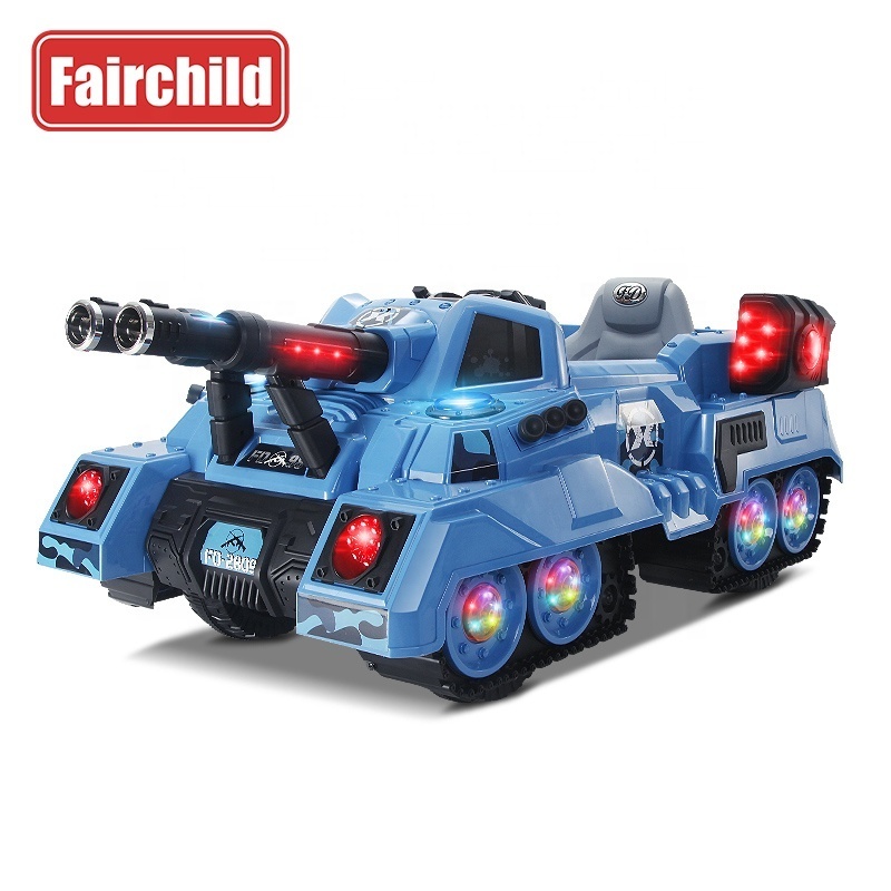 12V  Electric Ride On Car for Kids Tank Ride Car with Light Music Kids Cars Toy For Wholesale