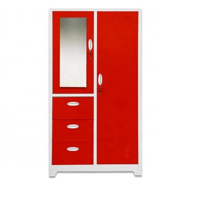 metal locker indian wardrobe with drawer bedroom furniture  amoires clothes cabinet steel wardrobe bedroom almirah designs