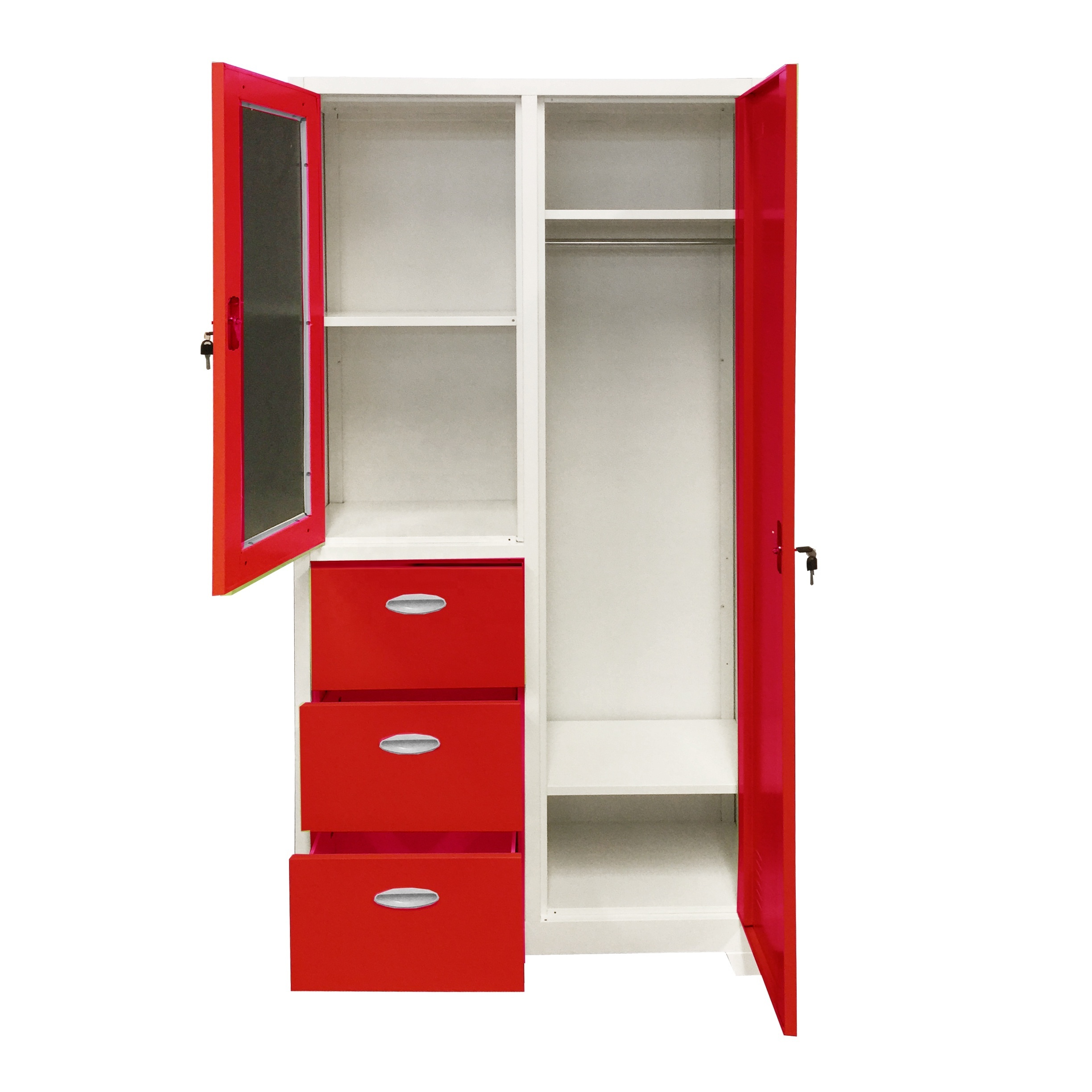 metal locker indian wardrobe with drawer bedroom furniture  amoires clothes cabinet steel wardrobe bedroom almirah designs