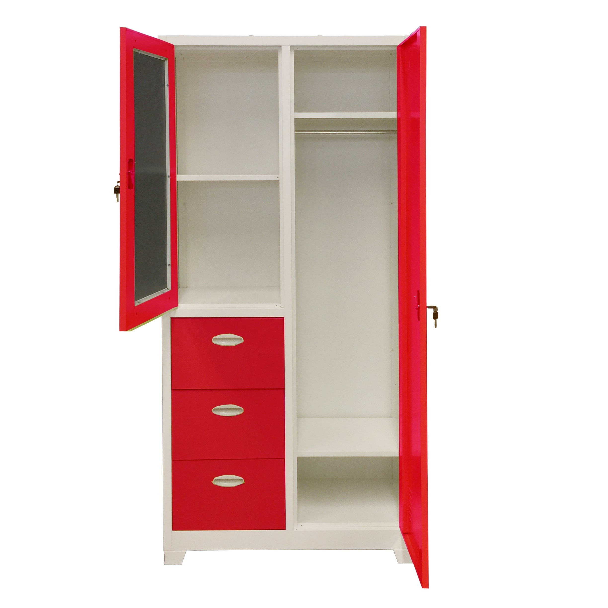 metal locker indian wardrobe with drawer bedroom furniture  amoires clothes cabinet steel wardrobe bedroom almirah designs