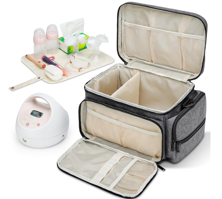 Large Capacity Portable Breast Pump Carrying Case with Shoulder Strap Special Purpose Bag & Case for Spectra S1 and S2