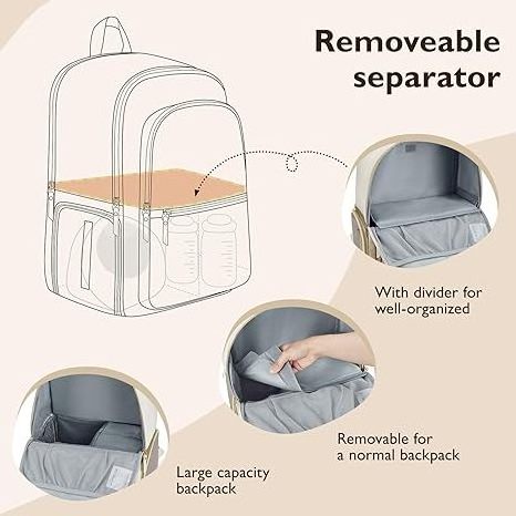 Mommore Stylish Special Purpose Diaper Bag Backpack Breast Pump Bag Cooler Pocket Fits Spectra S1 S2/Momcozy Momzy Baby Bag