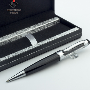 Promotional Metal USB Ball Pen with LOGO Printing Crystal USB Pen Set