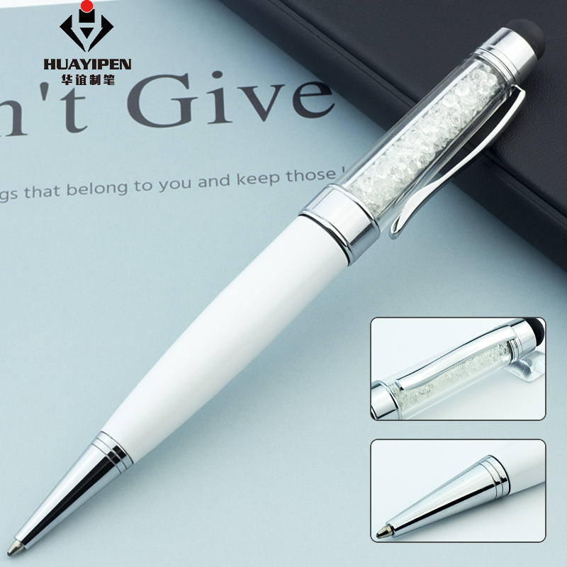 Promotional Metal USB Ball Pen with LOGO Printing Crystal USB Pen Set