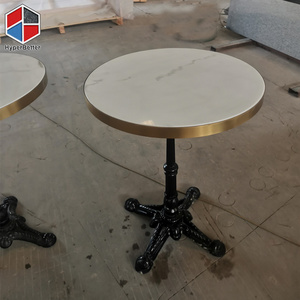 Nordic furniture round marble table top cafe table fast food restaurant table