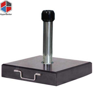 40kgs black square granite umbrella base for Europe market