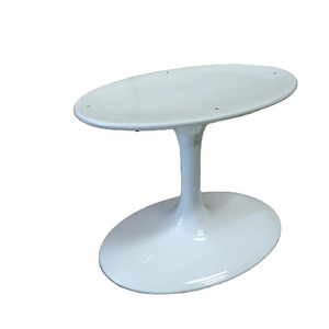 Oval white fiberglass tulip table base for tulip dining table furniture