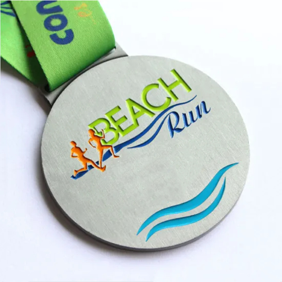 Cheap Design Custom Logo Gold Zinc Alloy Metal 2D 3D Running Race Marathon Finisher Sports Medals With Ribbon