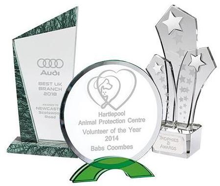 Custom Factory Wholesale Good Design Glass Award Trophy Acrylic Award Blanks Wooden Blocks Awards