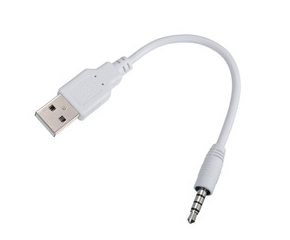 3.5mm Jack to USB 2.0 Data Sync Charger Transfer Audio Adapter Charging Cable for iPod Shuffle 3rd 4th 5th 6th 7th