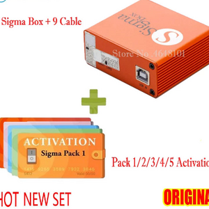 2022 New Sigma Box Original Sigma box with 9 Cable with Activation Pack1+Pack2+Pack3 + Pack4 +Pack5 new update