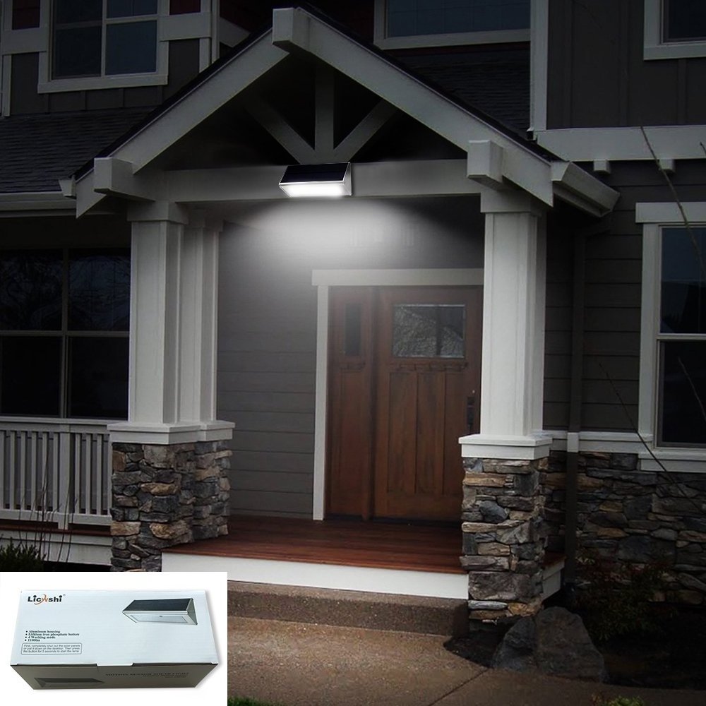 Super Bright Aluminum Housing Security Sensor Lights 1100 Lumens Wireless LED Motion Sensor Lights Solar Outdoor Lights