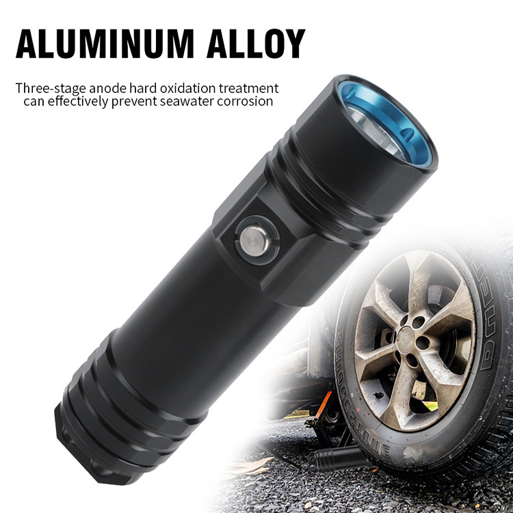 Scuba Safety 50m Deep Waterproof XM-L2 LED Submarine Lights Underwater Diving Flashlight