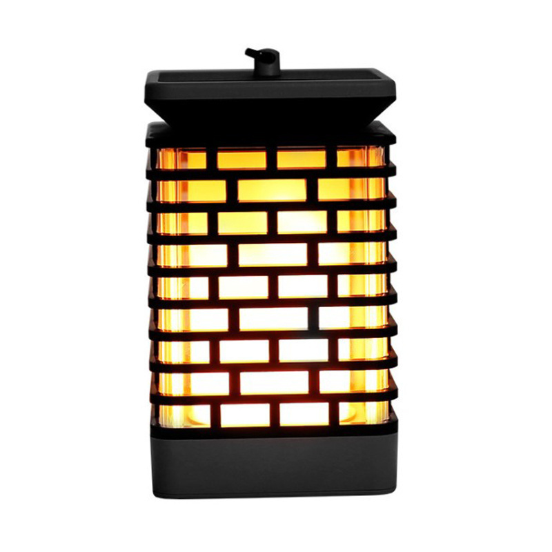 USB Rechargeable 99 LED Solar Flame Lantern Waterproof Landscape Dancing Flickering Flames Hanging Solar Lights