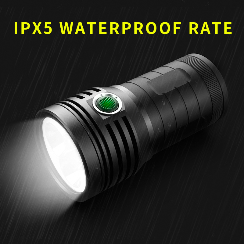 Super Bright LED Torch USB Charging Input and Output Aluminum Alloy Power Bank Flashlight