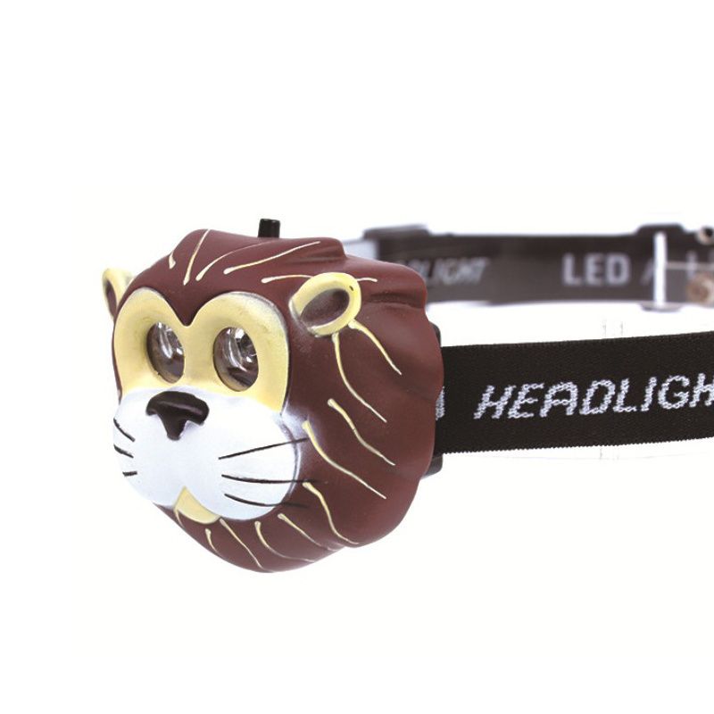 Cute Animals Children Toy Headlamp Flashlight Bear Panda Duck Dolphin Penguin Ladybug Lion Monkey Headlamps for Kids