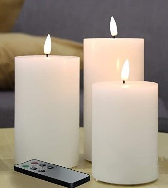 3-Pack Remote Control Battery Flameless LED Tea Lights Flickering Bulb Battery Operated LED Candle Lights