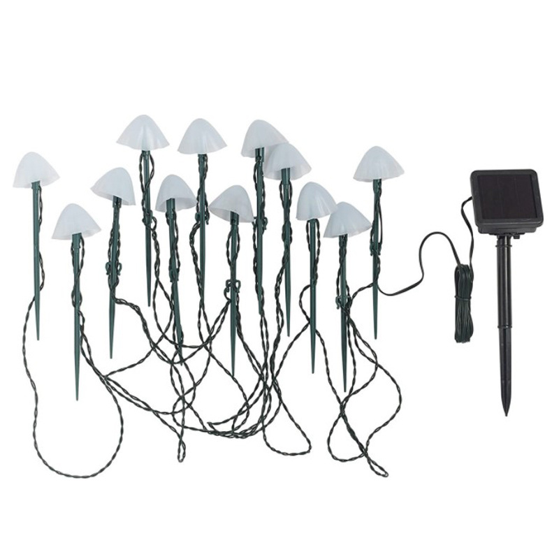 Outdoor Waterproof Decoration Fairy Solar Garden Lights 8 Modes Mini Mushroom Solar String Lights