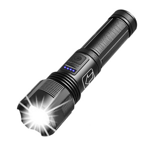 Waterproof 5 Modes Powerful Handheld Flashlight High Lumen XHP50 Rechargeable LED Tactical Flashlight for Camping Hiking Hunting