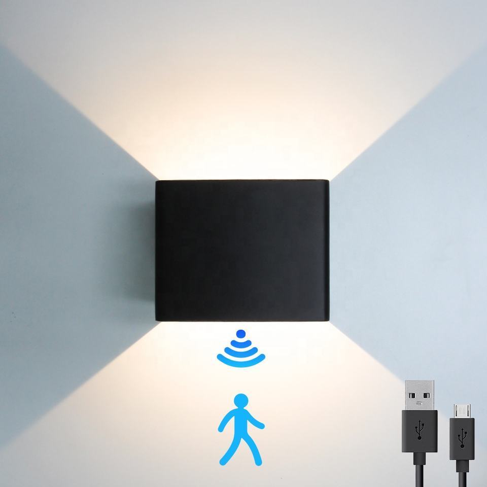 Aluminium Rechargeable Wall Mounted Wireless LED Light Magnetic Cordless Bedroom Wall Sconce Reading Light