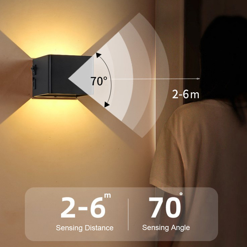 Aluminium Rechargeable Wall Mounted Wireless LED Light Magnetic Cordless Bedroom Wall Sconce Reading Light