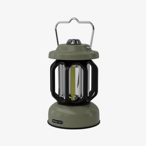 Dual Power Type C Rechargeable Retro Metal Camp Light Hanging Vintage Portable Waterproof Camping Lantern with Hook