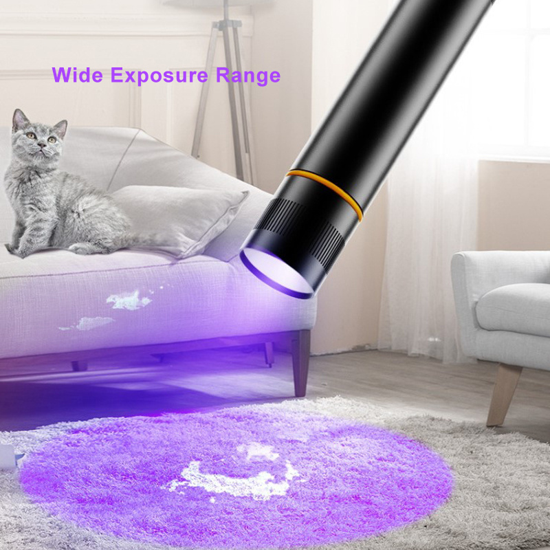 Super Bright AA Battery Powered Small 365nm UV Lights Portable Mini Black Light Detector Ultraviolet Flashlight