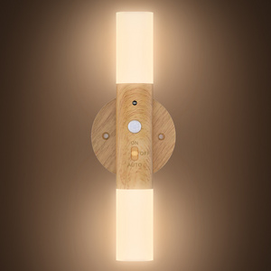 Battery Powered PIR Motion Sensor Photosensitive Magnetic Up and Down Wall Light Type-C Rechargeable LED Wall Sconce