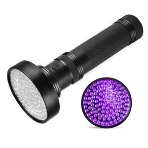 Ultra Intensity 385-395nm 100 LED UV Black Light Flashlight Super Bright Professional Blacklight Ultraviolet Flashlight