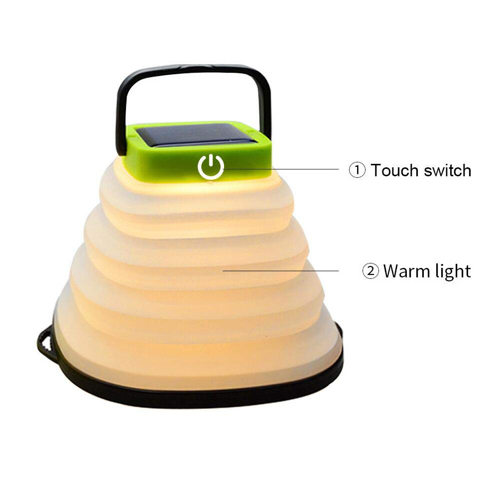 Solar Rechargeable Waterproof Emergency Light Portable Power Bank Solar Collapsible Camping Lanterns