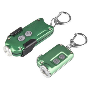 Aluminium Alloy Waterproof Powerful USB Rechargeable Ultra Bright LED Key Ring Pocket Lights Key Chain EDC LED Flashlight