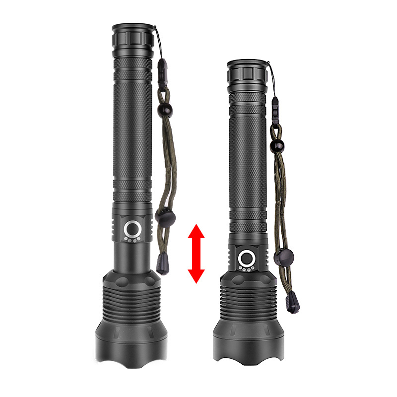 Outdoor Aluminum Alloy High Power Flashlight Rechargeable 5000 High Lumen XHP70 LED Waterproof Zoomable Flashlight